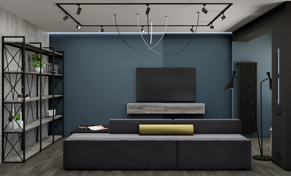 Дизайн квартиры 77 м2 для мужчины-холостяка в Москве в жк Династия!