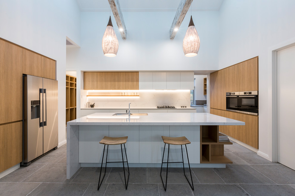Beach style kitchen in Perth.