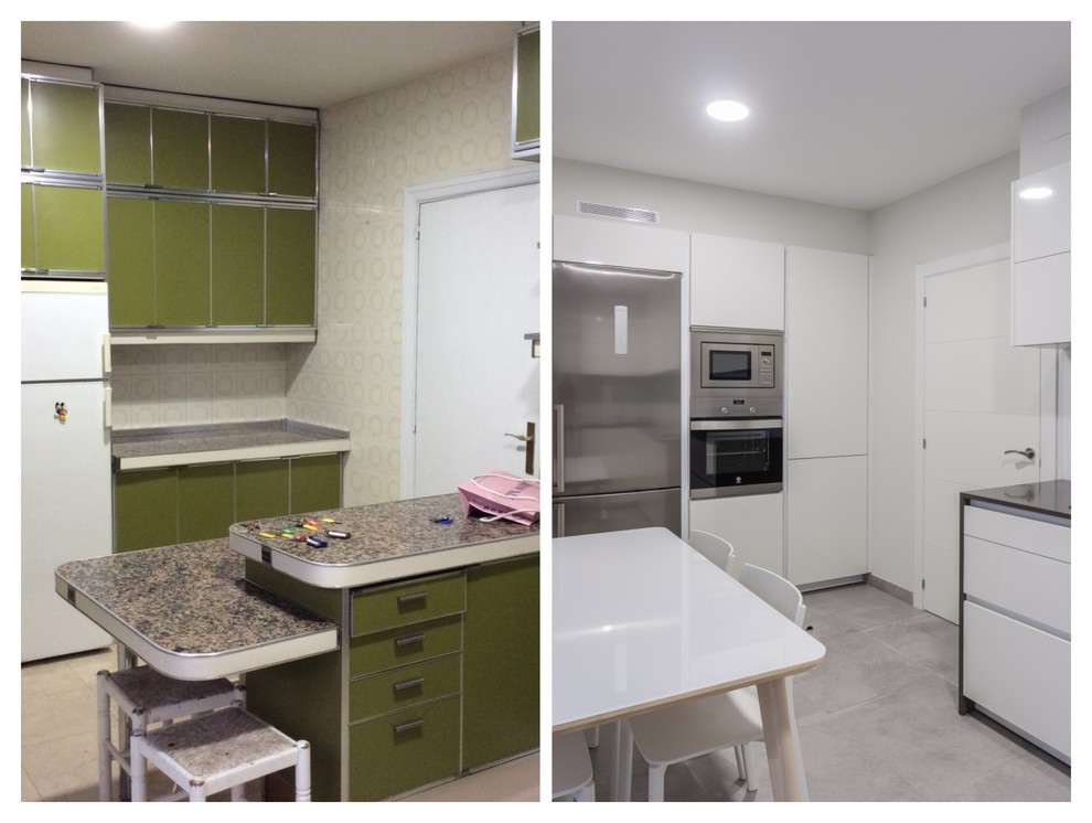 EL ANTES Y EL DESPUES DE UN PISO  DE LOS AÑOS 70
