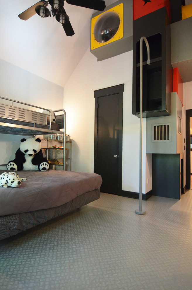 This is an example of an industrial kids' room in Dallas.