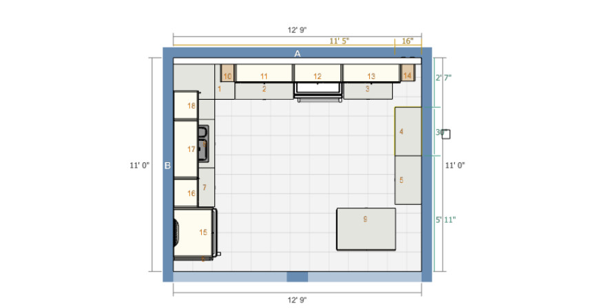 First kitchen design attempt | Houzz Forum