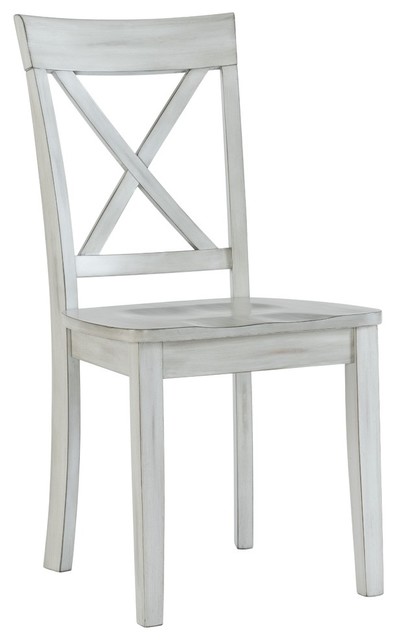 Jamestown Dining Chair Set Of 2 White, White Washed Wood Dining Chairs