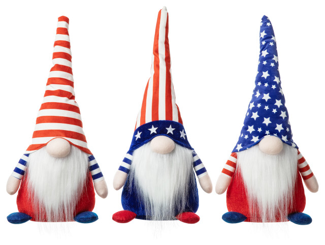 3-Piece Fabric Patriotic/Americana Gnomes Table Decor Set - Contemporary - Decorative  Objects And Figurines - by Glitzhome | Houzz