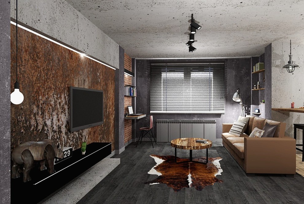 Холостяцкая студия в стиле лофт