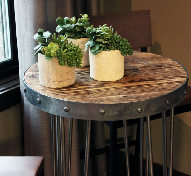 Reclaimed Wood Tall Round Table Modern Denver By Jw Atlas Co Houzz Reclaimed Wood Tall Round Table, Tall Round Side Table