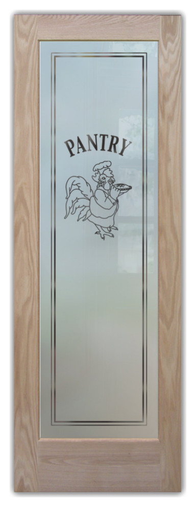 Pantry Door - Rooster Chef - Oak - 24" x 80" - Book/Slab Door
