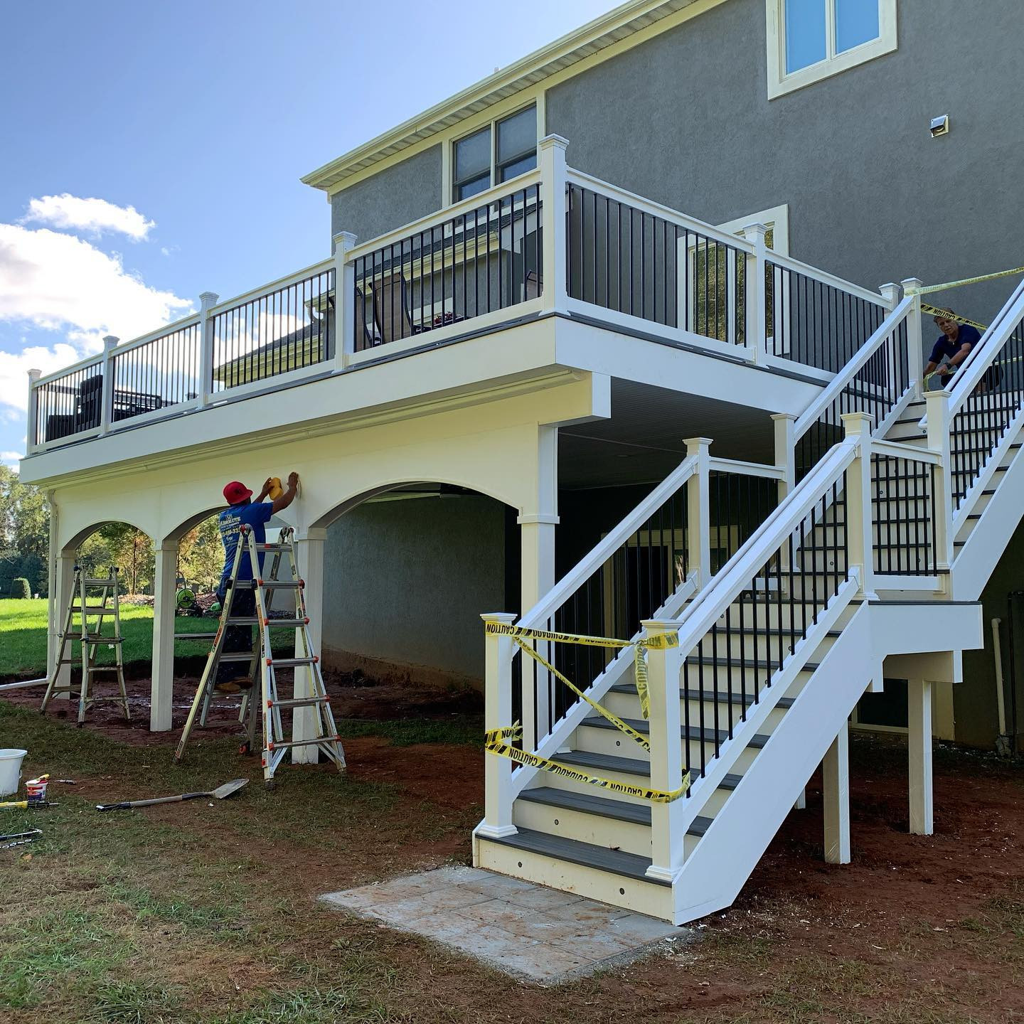 Trex deck with custom arches