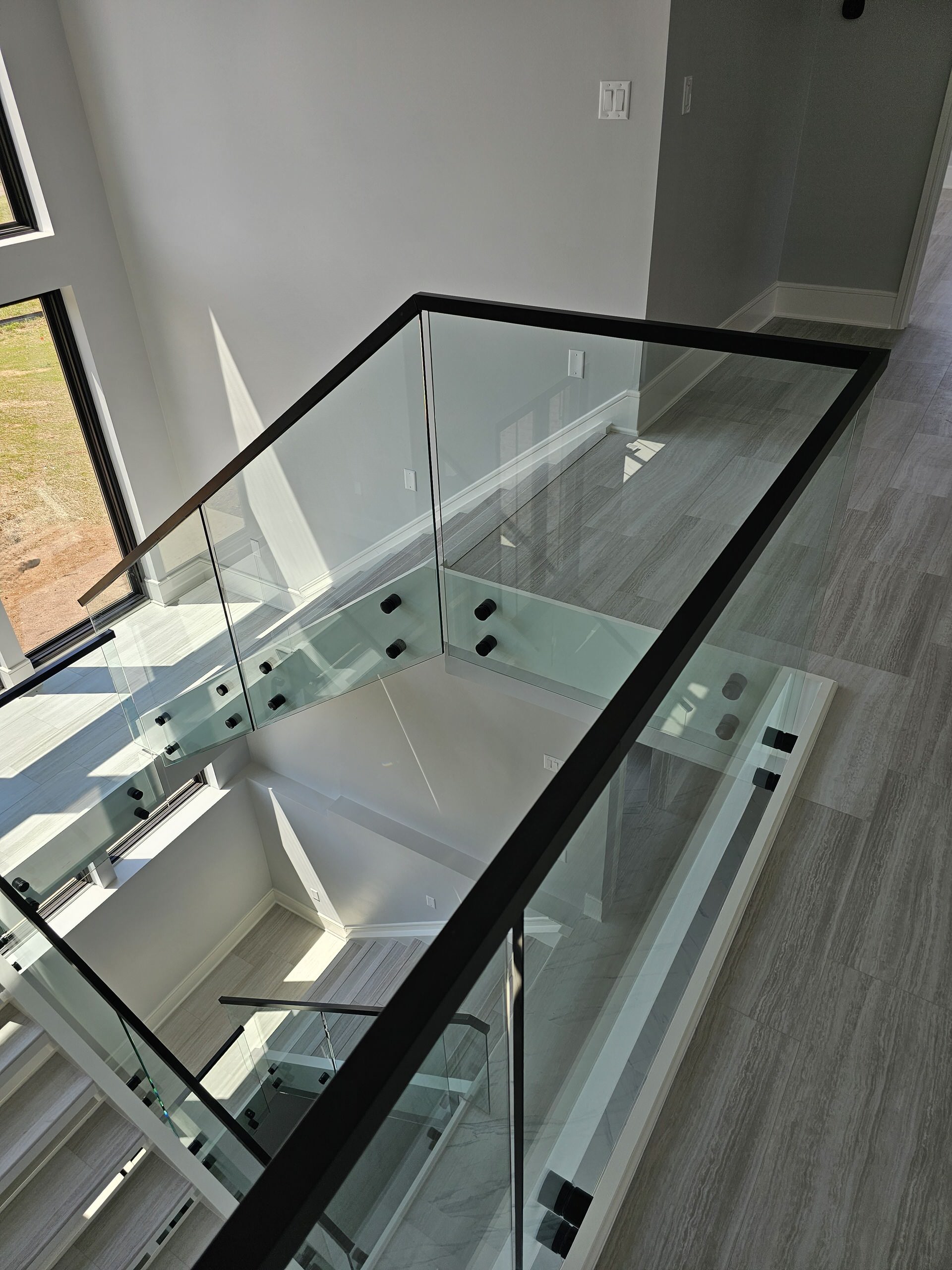 125_Modern Open Rise Stair with Glass Balustrade, Aldie, VA 20105