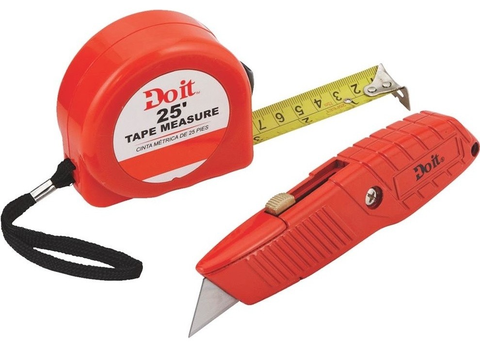 Do It Tape Measure and Utility Knife Tool Set