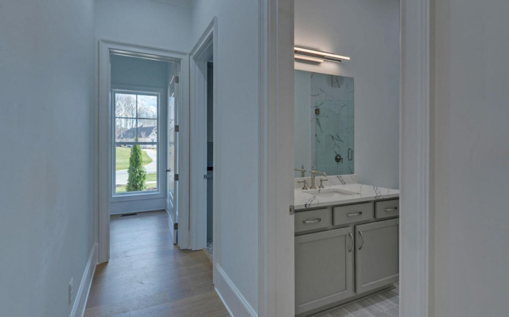 Transitional home design photo in Atlanta