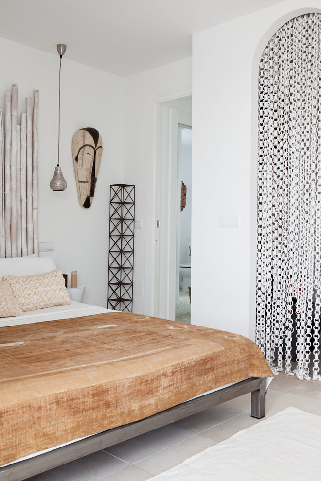 Design ideas for a mediterranean bedroom in Malaga.