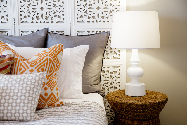 Mid-sized eclectic home design photo in Calgary