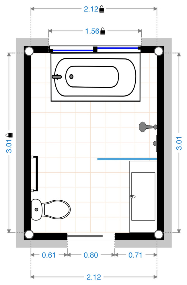 Family bathroom layout | Houzz AU