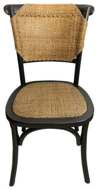 Moe's Home Collection Colmar 18" Wood Dining Chairs in Black (Set of 2)