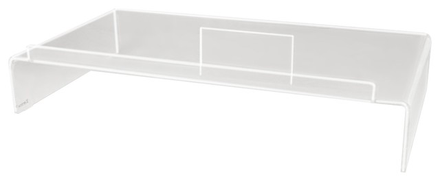 Acrylic Monitor Stand And Keyboard Storage Contemporary Desk Acrylic Monitor Stand And Keyboard Storage