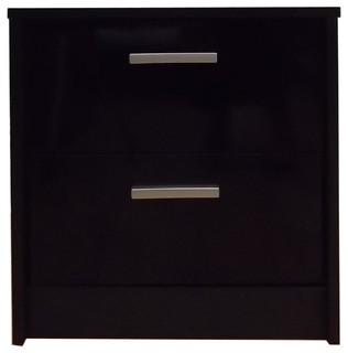 Khabat 2 Drawer Bedside Table Contemporary Nightstands And