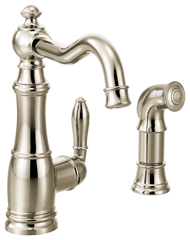 Moen Weymouth 1Handle High Arc Kitchen Faucet Traditional Kitchen