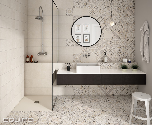 Micro mediterran-badezimmer