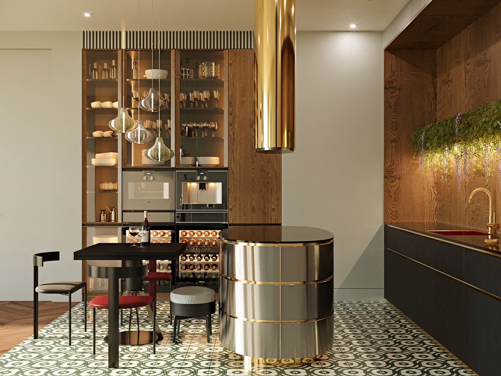 Кухня-столовая. Квартира в ЖК «Малая Ордынка, 19»