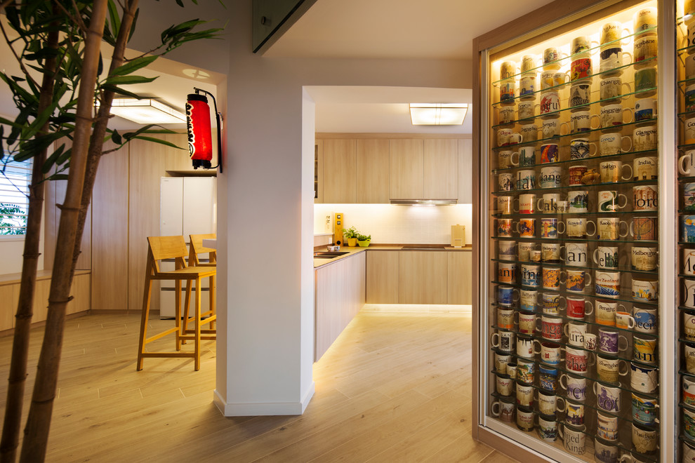 This is an example of an Asian home bar in Singapore.