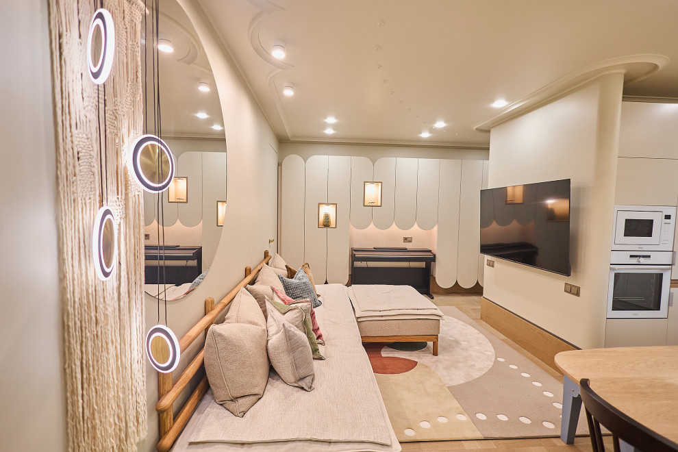 Кухня-столовая с завитком гюль