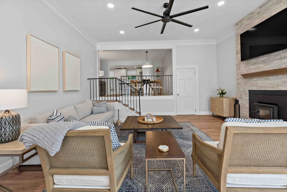 Modern Interior Updates Transform Annandale Home - Modern - Living Room ...