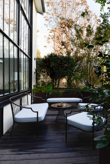 Maison A contemporaneo-terraza-y-balcon
