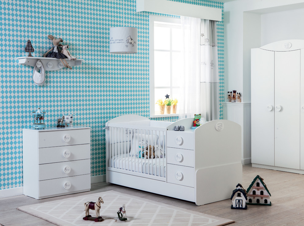 This is an example of a modern nursery in Miami.