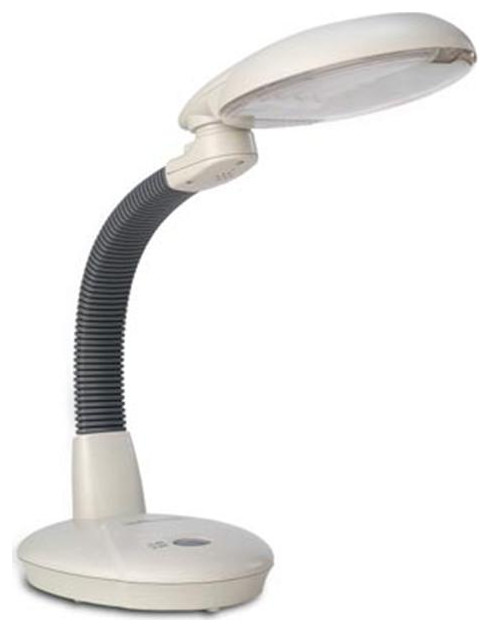 Sunpentown  Easy Eye Energy Saving Desk Lamp in Gray 4-Tubes Bulb