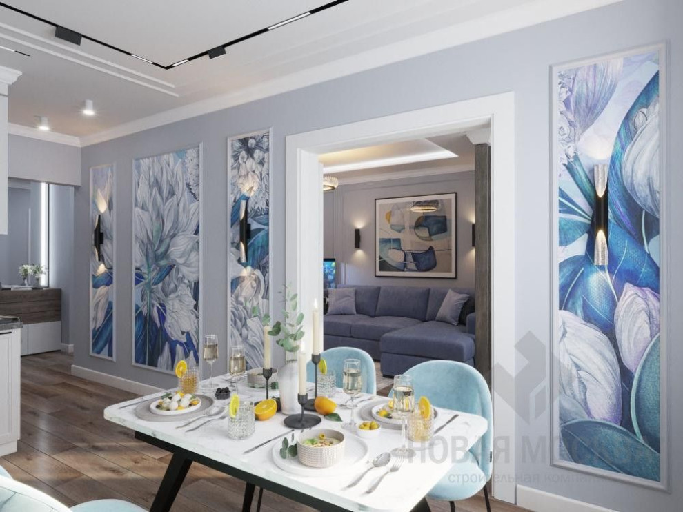 Дизайн-проект трехкомнатной квартиры площадью 87 кв.м в ЖК «Лучи»