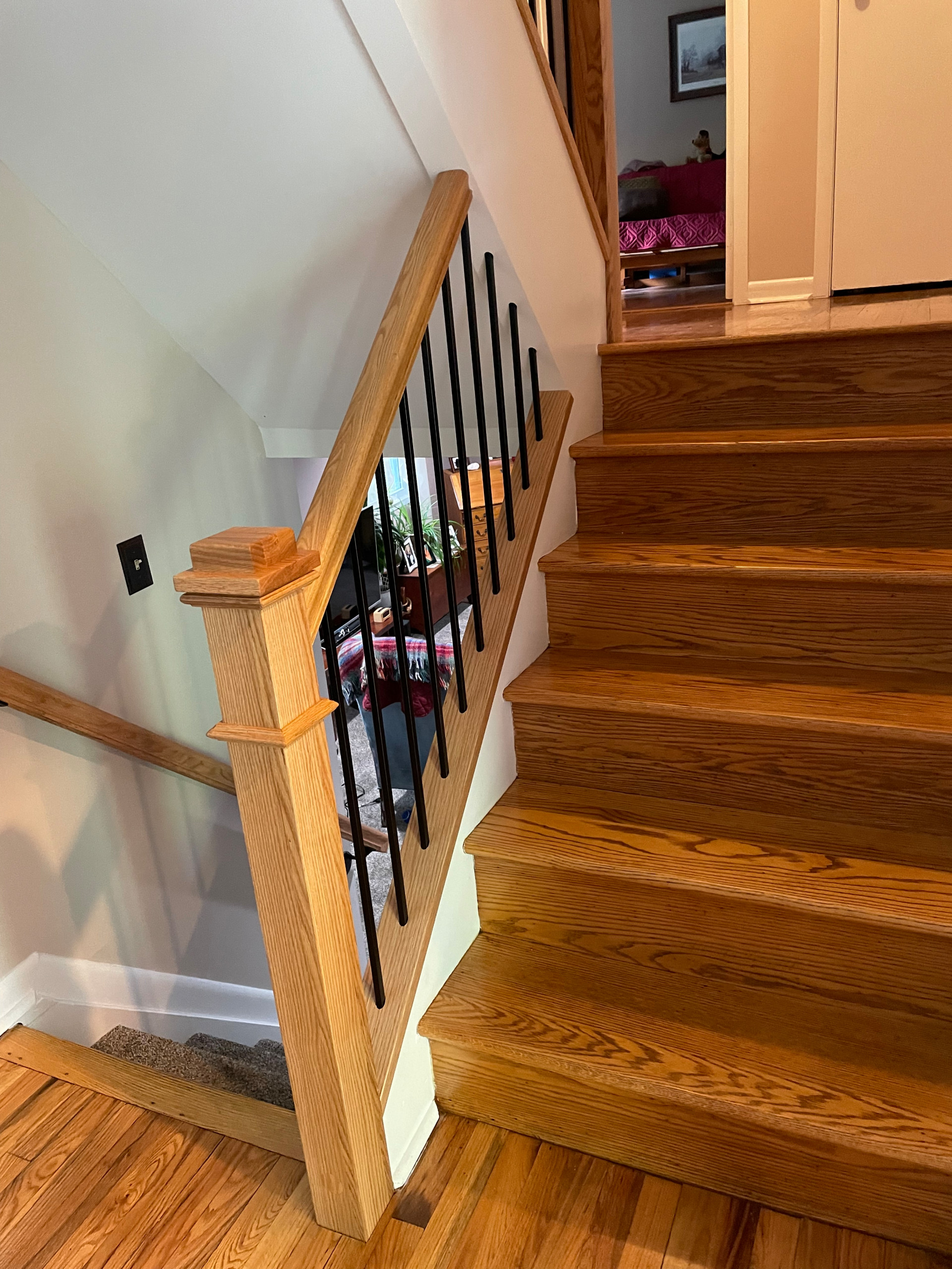 Custom staircase railings