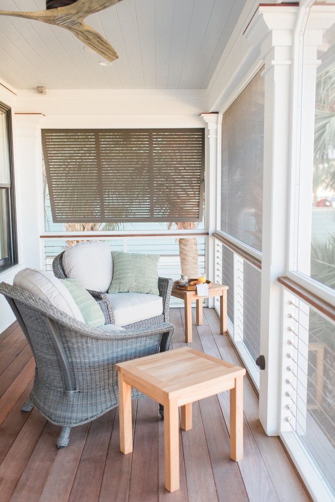 This is an example of a beach style verandah in Charleston.