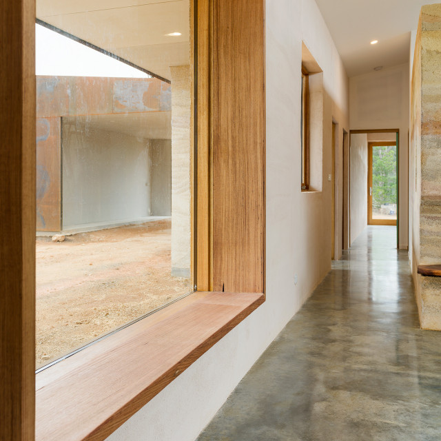 Light filled hallway contemporary-hallway-and-landing