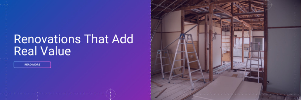 Depicts a house under renovation, symbolizing remodeling upgrades that increase property value and appeal.