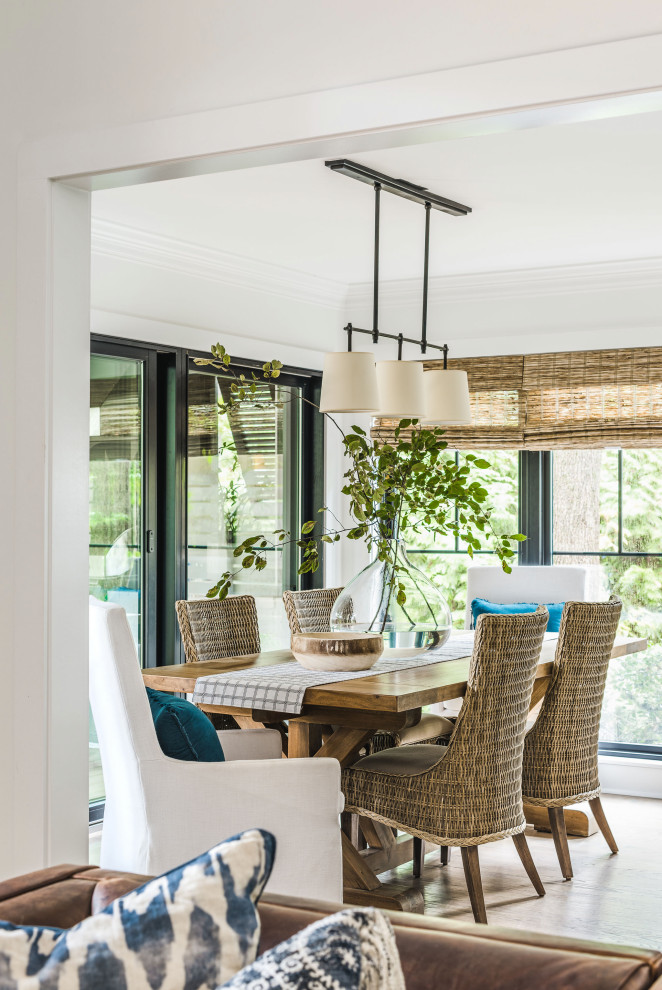Lake Norman - indoor-outdoor living - Beach Style - Dining Room ...