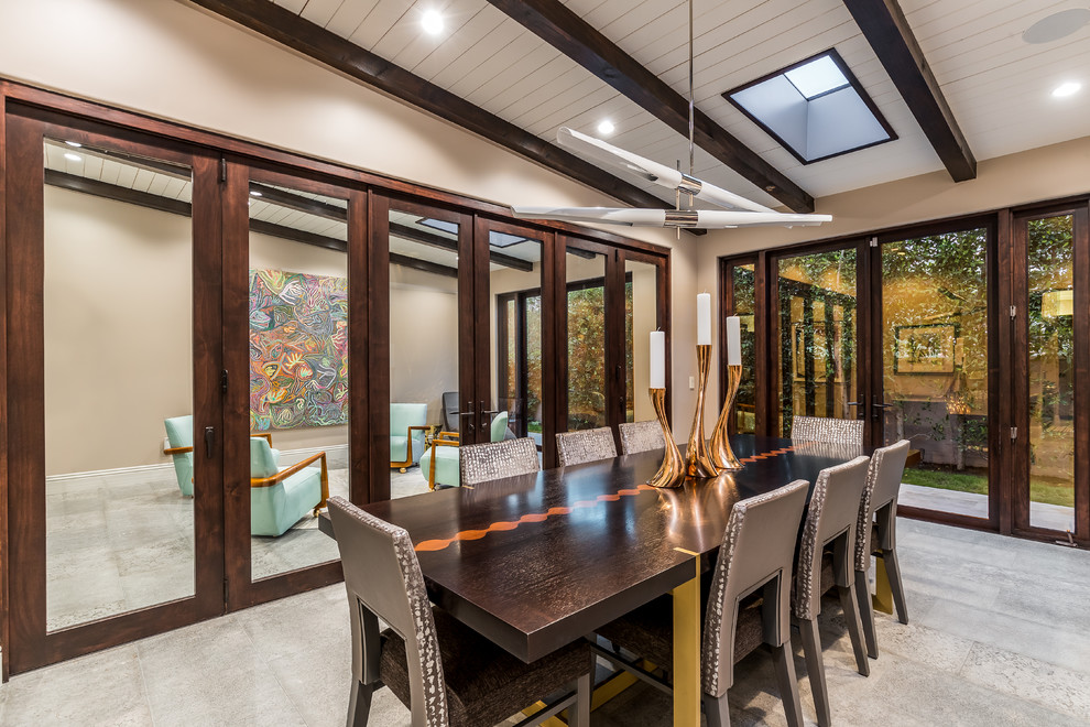 Interior BiFold Doors Separate Formal Sitting Room from Dining Room