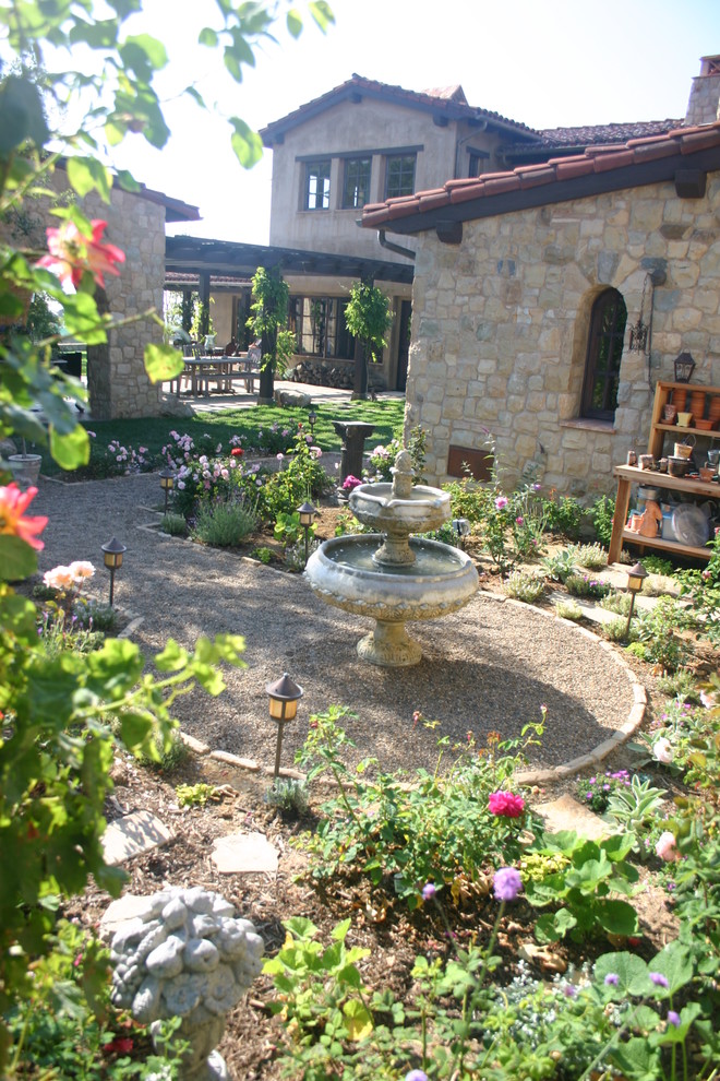 This is an example of a mediterranean garden in Orange County.