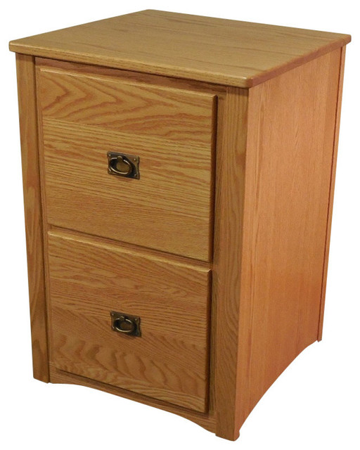 Mission Style Solid Oak 2 Drawer Filing Cabinet Craftsman
