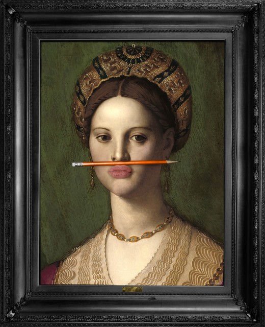 "The Orange Pencil" Canvas Print, 66x81 cm