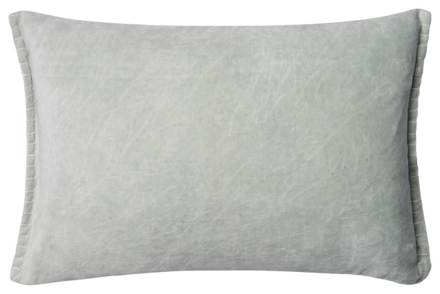 Loloi Cotton Velvet Pillow Cover Seafoam Green 13 X21