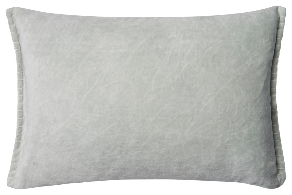 Loloi Cotton Velvet Pillow Cover Seafoam Green 13 X21
