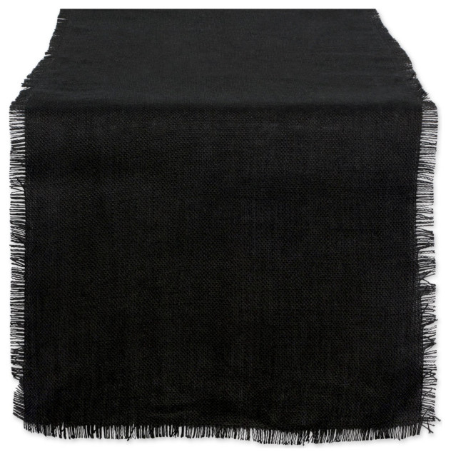 DII Black Jute Table Runner Contemporary Table Runners by