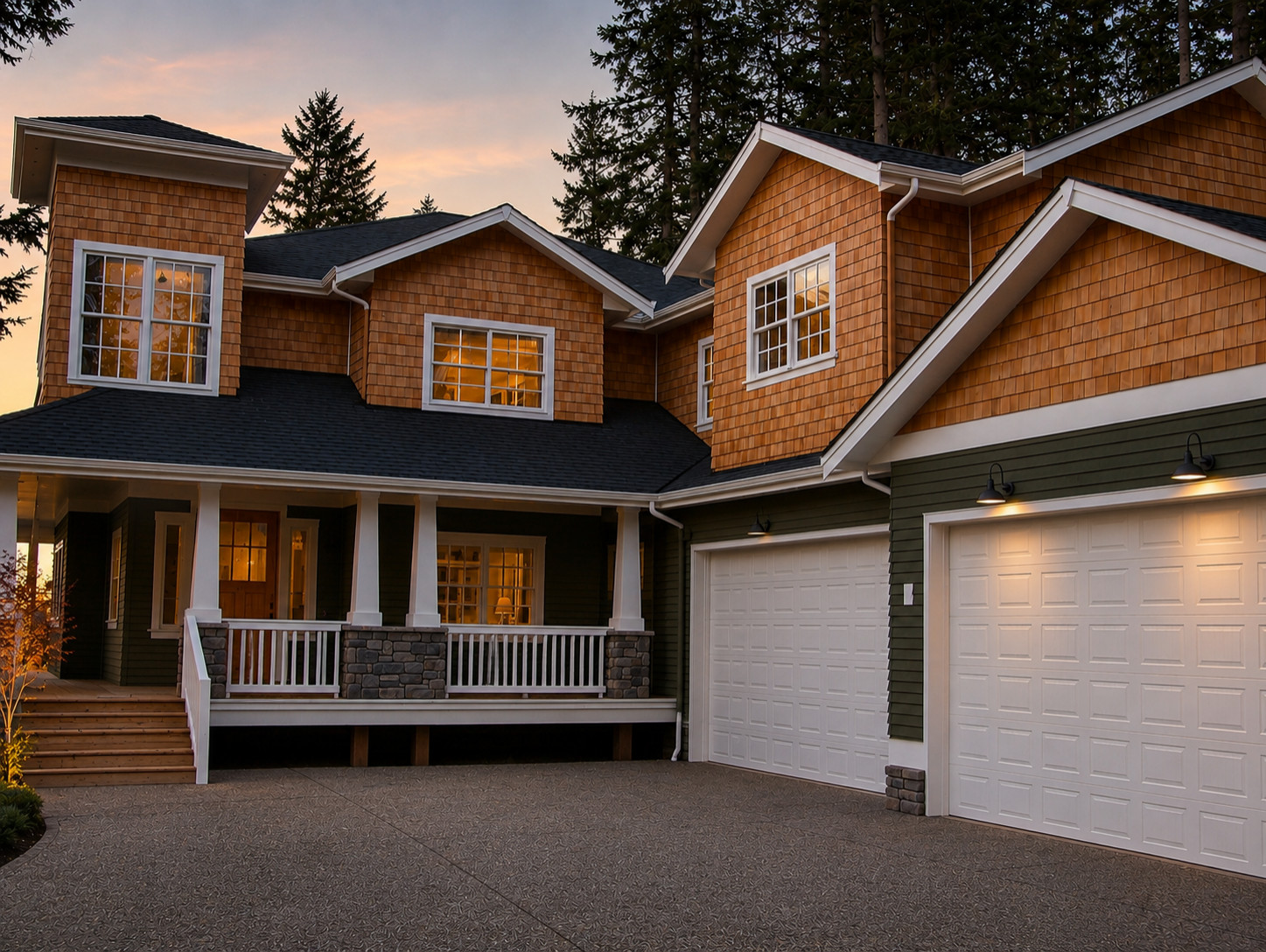 Warm Cedar Craftsman Custom Home