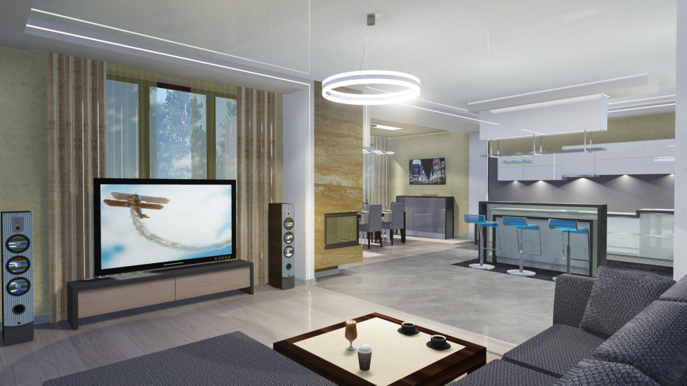 Дизайн интерьера коттеджа в Белоострове