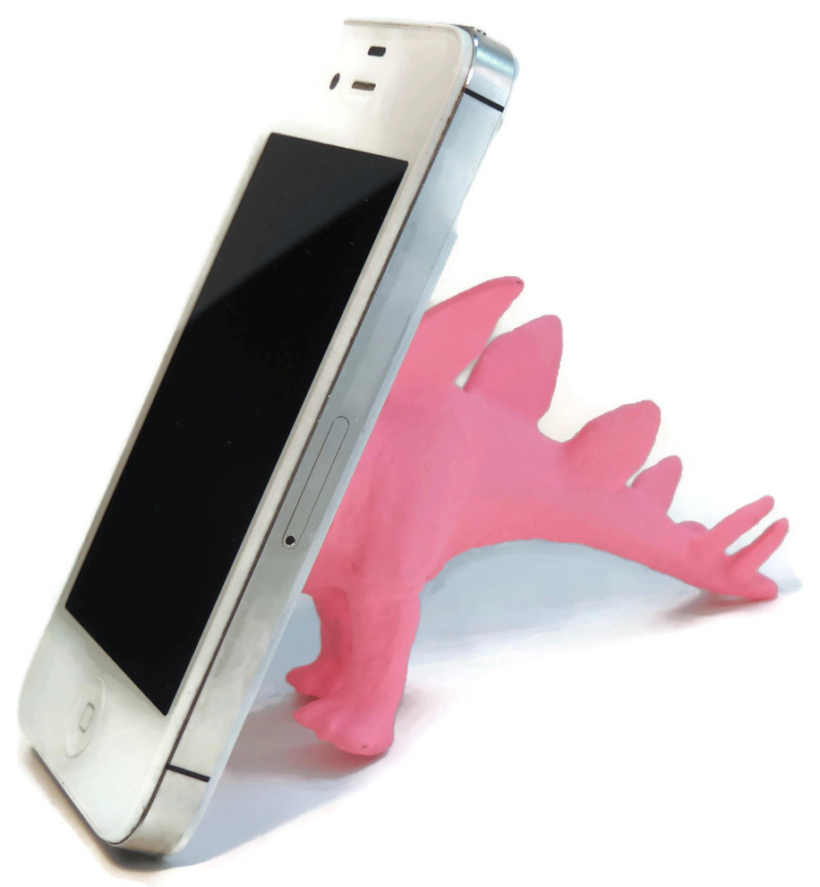 Upcycled Pink Dinosaur iPhone Stand by Bloomin Happy
