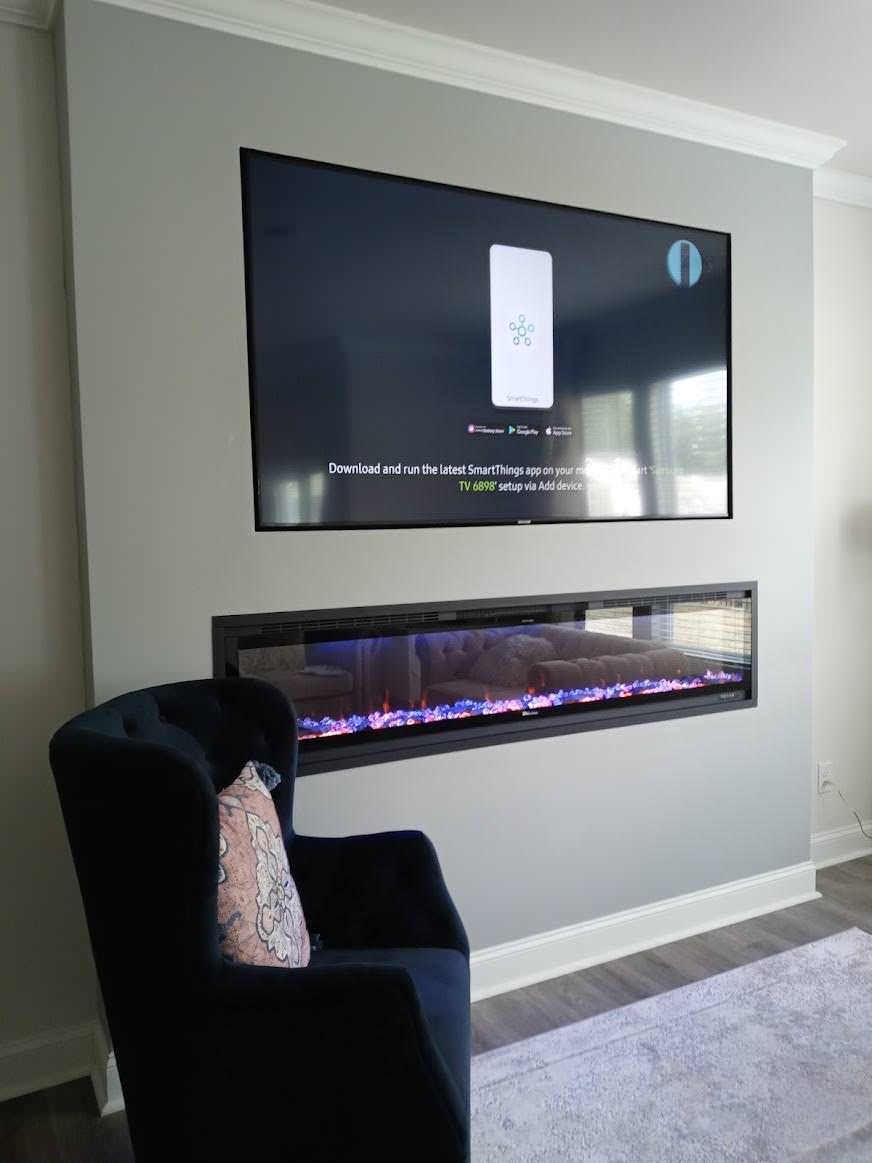 Entertainment Built-In With Fireplace