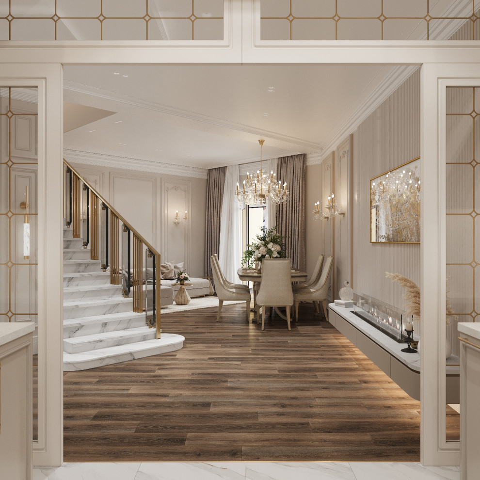 Интерьер кухни - гостиной . Таунхаус в КП " Образцово "