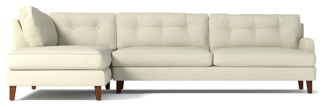 Virgil 2-Piece Sectional Sofa, Cream, Chaise on Left