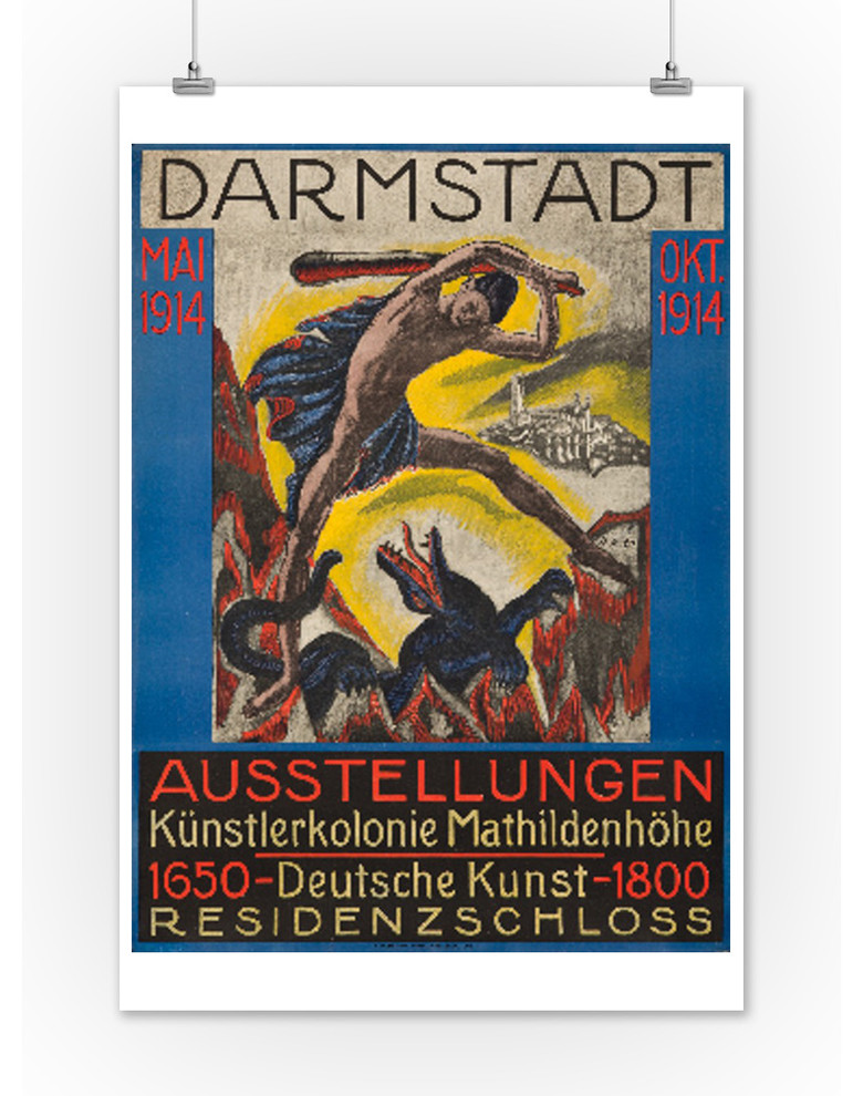 Darmstadt Vintage Poster Ist Hoetger Germany C 1914 Print Contemporary Prints And Posters By Lantern Press