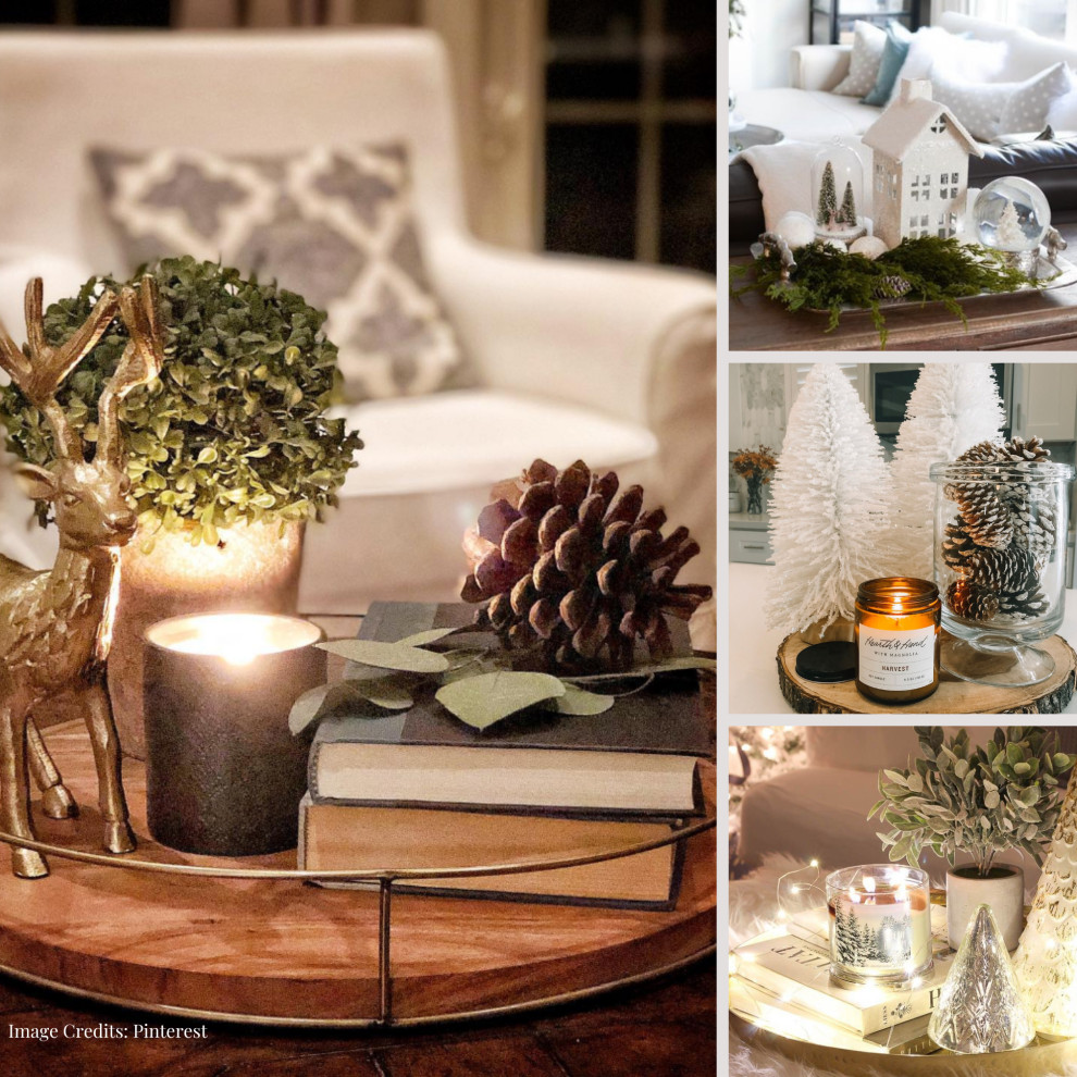 Christmas coffee table styling and centrepiece ideas
